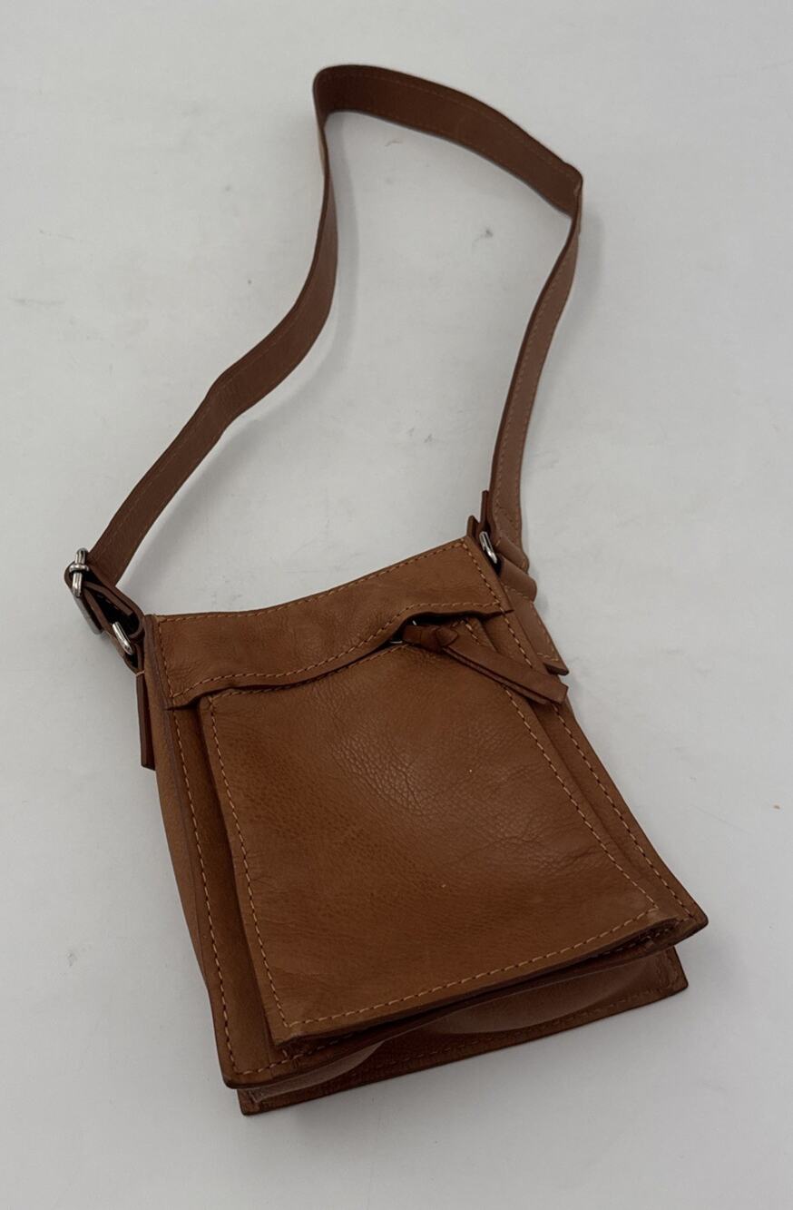 Wilsons Leather Pelle Studio Tan Brown Leather Small Bag